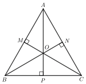 Chứng minh rằng trong tam giác ABC cân tại A, đường trung trực của cạnh BC là đường cao