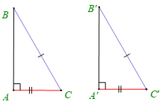 Các trường hợp bằng nhau của tam giác vuông (Lý thuyết Toán lớp 7) | Kết nối tri thức (ảnh 4)