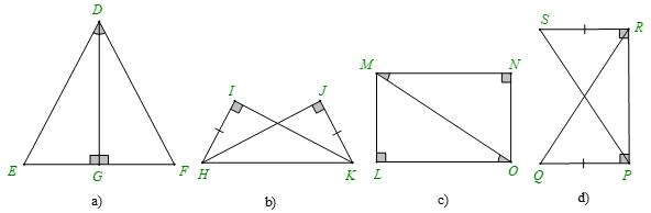 Các trường hợp bằng nhau của tam giác vuông (Lý thuyết Toán lớp 7) | Kết nối tri thức (ảnh 5)