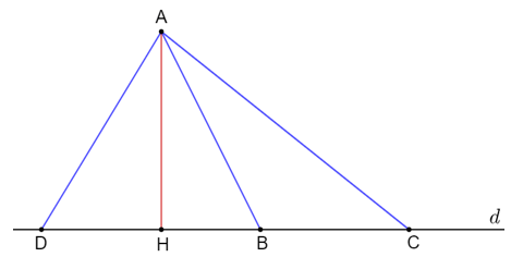 Quan hệ giữa đường vuông góc và đường xiên (Lý thuyết Toán lớp 7) | Kết nối tri thức (ảnh 2)