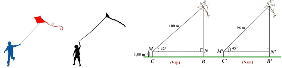 10 Bài tập Ứng dụng của tỉ số lượng giác của góc nhọn (có đáp án) | Cánh diều Trắc nghiệm Toán 9 