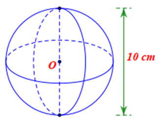 10 Bài tập Hình cầu (có đáp án) | Chân trời sáng tạo Trắc nghiệm Toán 9