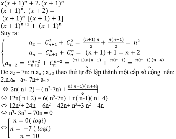 Bài tập về nhị thức Newton nâng cao cực hay có lời giải