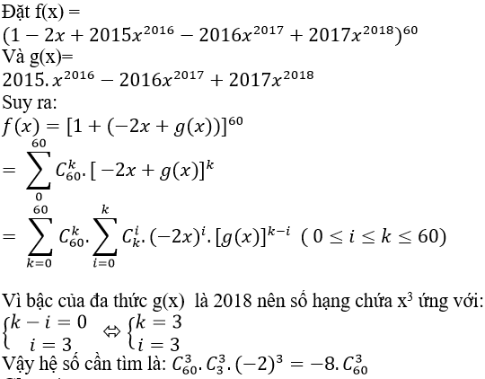 Bài tập về nhị thức Newton nâng cao cực hay có lời giải