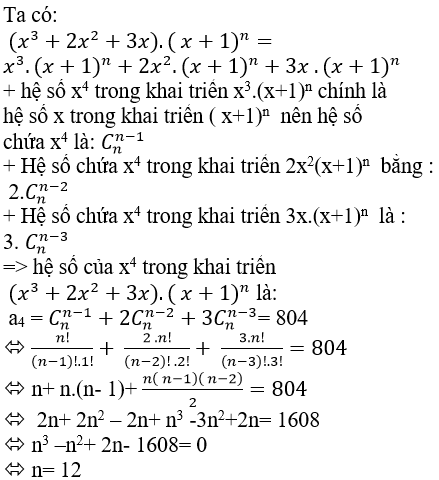 Bài tập về nhị thức Newton nâng cao cực hay có lời giải