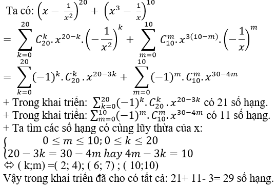 Bài tập về nhị thức Newton nâng cao cực hay có lời giải