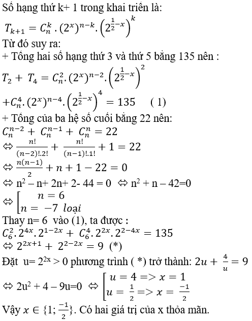 Bài tập về nhị thức Newton nâng cao cực hay có lời giải