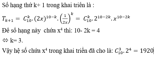 Cách khai triển nhị thức Newton: tìm hệ số, số hạng trong khai triển cực hay