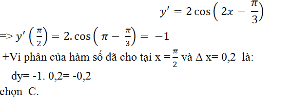 Cách tìm vi phân của hàm số hay, chi tiết - Toán lớp 11