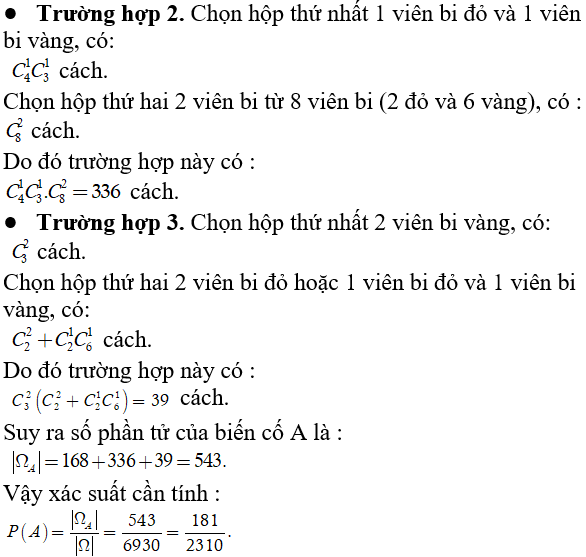 Cách tìm xác suất của biến cố cực hay có lời giải