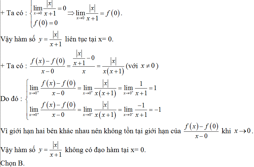 Bài tập tính đạo hàm bằng định nghĩa cực hay, có lời giải - Toán lớp 11