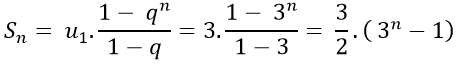 Cách tính tổng n số hạng đầu tiên của cấp số nhân cực hay có lời giải
