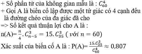 Cách tính xác suất bài toán liên quan đến hình học cực hay có lời giải