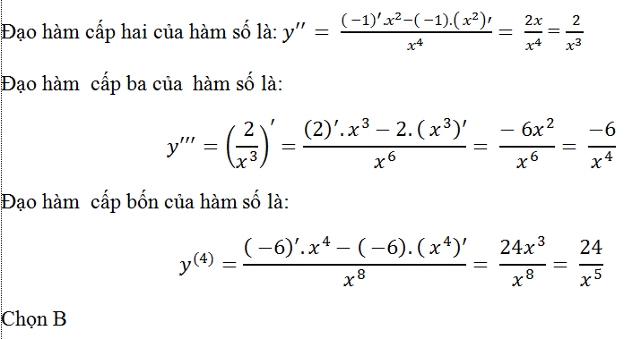 Cách tìm đạo hàm cấp cao của hàm số hay, chi tiết - Toán lớp 11