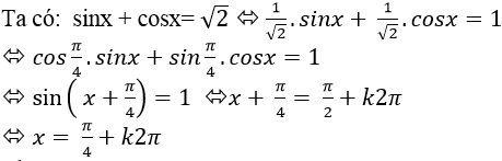 Giải phương trình bậc nhất đối với sinx và cosx - Toán lớp 11