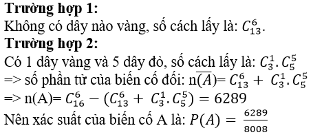 Phương pháp giải bài tập về Biến cố đối cực hay có lời giải