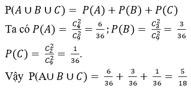 Phương pháp giải bài tập về Quy tắc cộng xác suất cực hay có lời giải