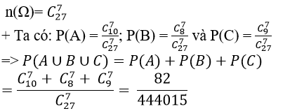 Phương pháp giải bài tập về Quy tắc cộng xác suất cực hay có lời giải