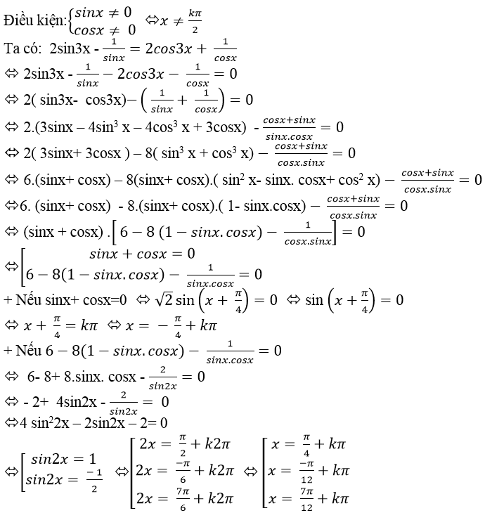Cách giải phương trình lượng giác bằng cách đưa về dạng tích cực hay - Toán lớp 11