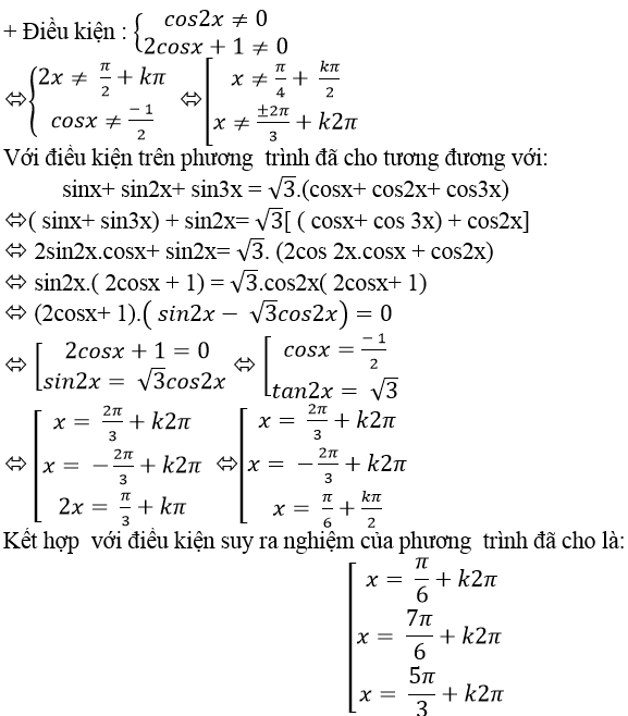 Cách giải phương trình lượng giác bằng cách đưa về dạng tích cực hay - Toán lớp 11