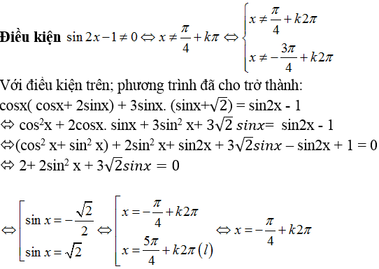 Phương trình quy về phương trình bậc hai đối với hàm số lượng giác - Toán lớp 11