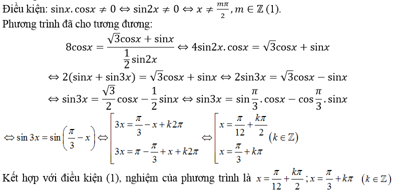 Phương trình quy về phương trình bậc nhất đối với sinx và cosx - Toán lớp 11