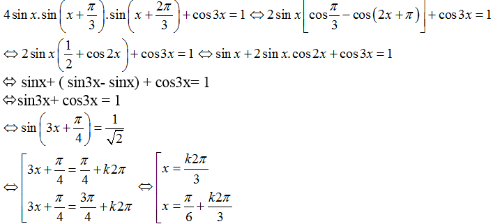 Phương trình quy về phương trình bậc nhất đối với sinx và cosx - Toán lớp 11