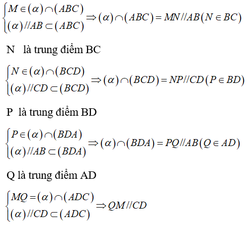 Tìm giao tuyến của 2 mặt phẳng. Tìm thiết diện qua 1 điểm và song song với đường thẳng - Toán lớp 11