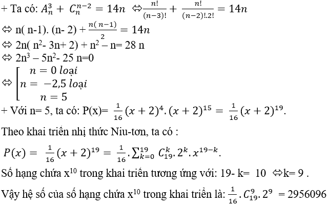 Tìm số hạng chứa x^a trong khai triển đa thức P cực hay có lời giải