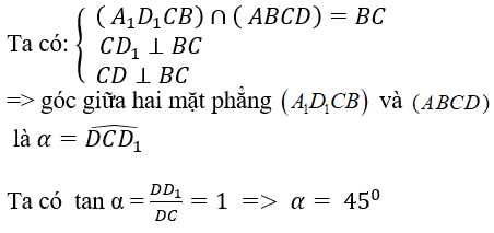 Cách tính góc giữa hai mặt phẳng trong không gian cực hay - Toán lớp 11