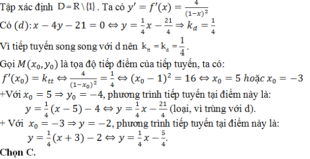 Viết phương trình tiếp tuyến của đồ thị hàm số khi biết hệ số góc - Toán lớp 11