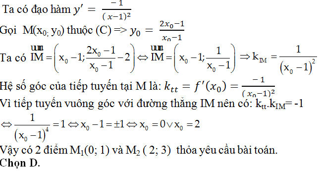 Viết phương trình tiếp tuyến của đồ thị hàm số khi biết hệ số góc - Toán lớp 11