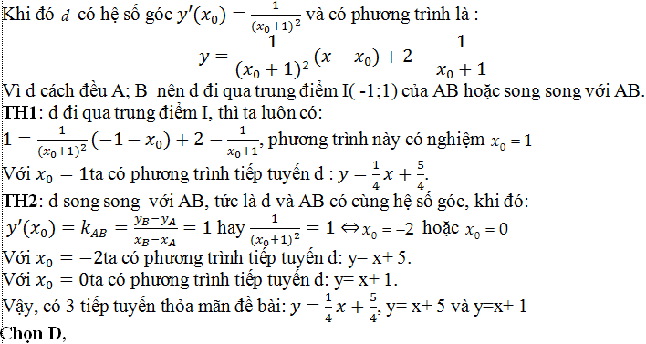 Viết phương trình tiếp tuyến thỏa mãn điều kiện cho trước - Toán lớp 11