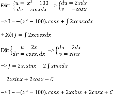 Tìm nguyên hàm của hàm lượng giác bằng phương pháp nguyên hàm từng phần cực hay - Toán lớp 12