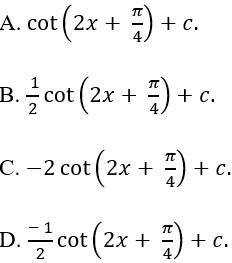 Tìm nguyên hàm của hàm số lượng giác bằng phương pháp đổi biến số cực hay - Toán lớp 12