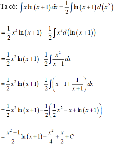 Tìm nguyên hàm của hàm số mũ, logarit bằng phương pháp nguyên hàm từng phần cực hay - Toán lớp 12