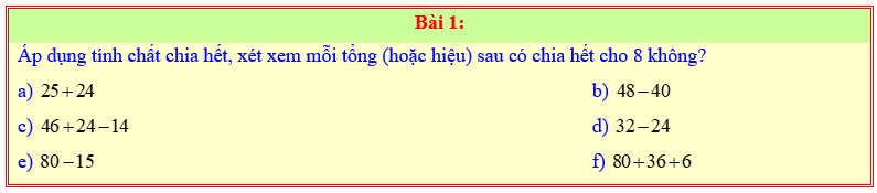 Chuyên đề Tính chia hết trong tập hợp các số tự nhiên lớp 6 (Kết nối tri thức)