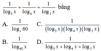 Trắc nghiệm Lôgarit có đáp án năm 2023