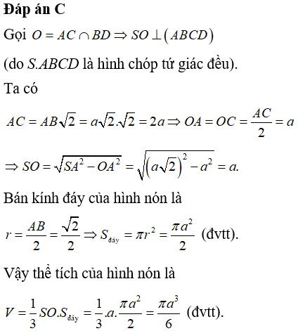 Trắc nghiệm Khái niệm về mặt tròn xoay có đáp án năm 2023