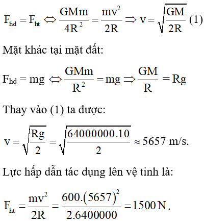 Trắc nghiệm Lực hướng tâm có đáp án năm 2021