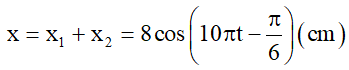 Trắc nghiệm Tổng hợp hai dao động điều hòa cùng phương, cùng tần số - Phương pháp giản đồ Fre-nen có đáp án năm 2024 (phần 2)