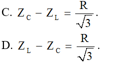 Trắc nghiệm Mạch có R, L, C mắc nối tiếp có đáp án năm 2024 (phần 2)