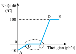 Hãy vẽ phác hình dạng đường biểu diễn nhiệt độ theo thời gian của nước 