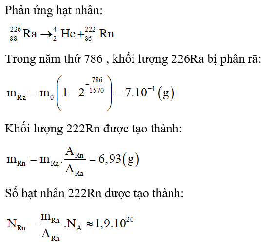 Công thức, Cách tính khối lượng chất phóng xạ hay, chi tiết  - Vật Lí lớp 12