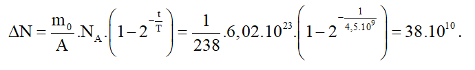 Công thức, Cách tính khối lượng chất phóng xạ hay, chi tiết  - Vật Lí lớp 12