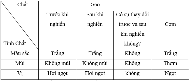 Vở bài tập Khoa học lớp 5 Bài 4: Sự biến đổi hoá học của chất | Cánh diều