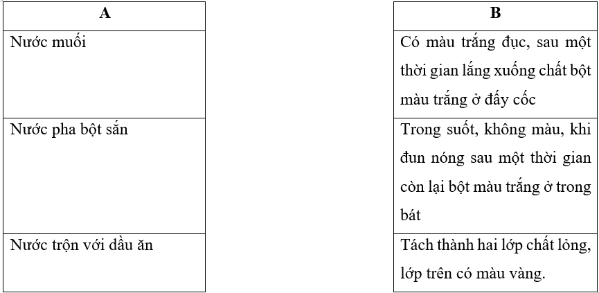 Vở bài tập Khoa học lớp 5 Bài 3: Hỗn hợp và dung dịch | Kết nối tri thức