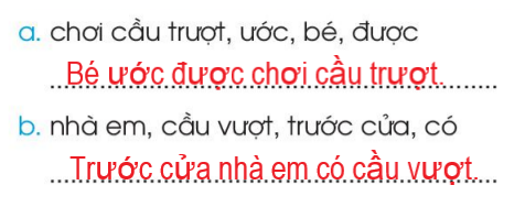 Vở bài tập Tiếng Việt lớp 1 Tập 1 trang 62 Bài 71: ươc, ươt