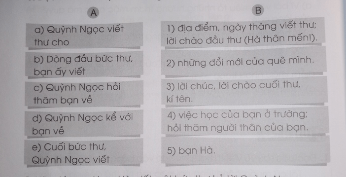 Viết thư thăm bạn trang 16 Vở bài tập Tiếng Việt lớp 3 Tập 2 | Cánh diều