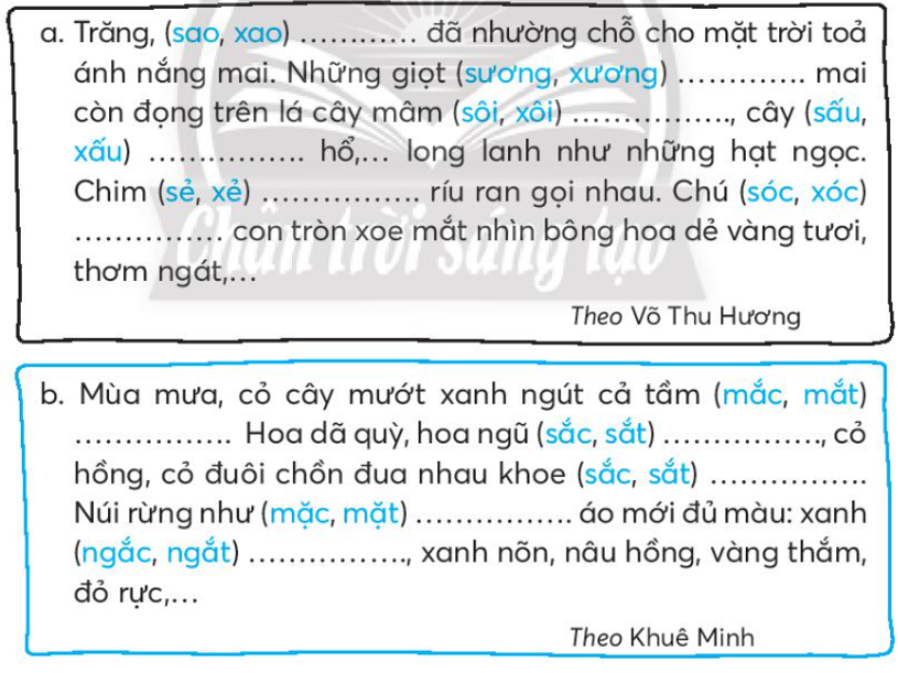 Vở bài tập Tiếng Việt lớp 3 Tiết 2 trang 43, 44 Tập 2 - Chân trời sáng tạo